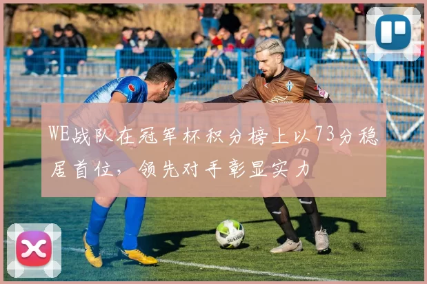 WE战队在冠军杯积分榜上以73分稳居首位，领先对手彰显实力