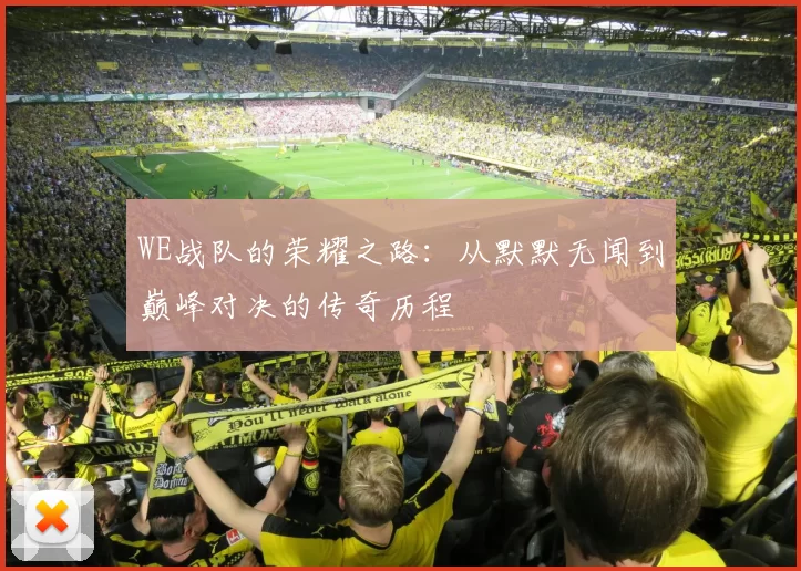 WE战队的荣耀之路：从默默无闻到巅峰对决的传奇历程
