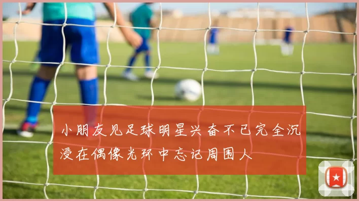 小朋友见足球明星兴奋不已完全沉浸在偶像光环中忘记周围人